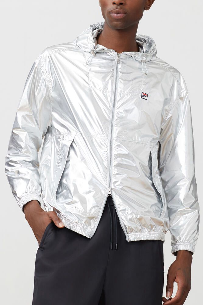 Fila Jacket Womens Silver Milano Windbreaker - Ireland 54936-QWSH